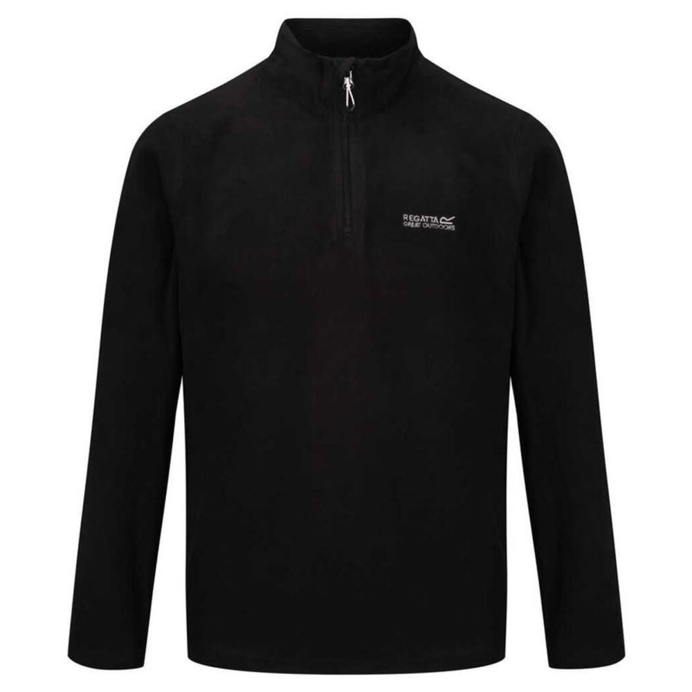 Regatta Great Outdoors Mens Thompson Half Zip Fleece Top / Black